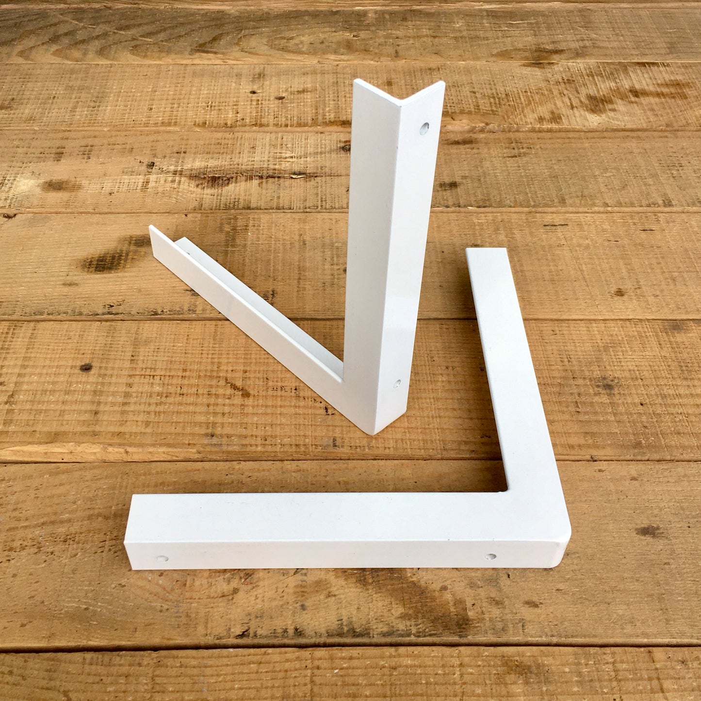 shelf assembly | industrial brackets + oak