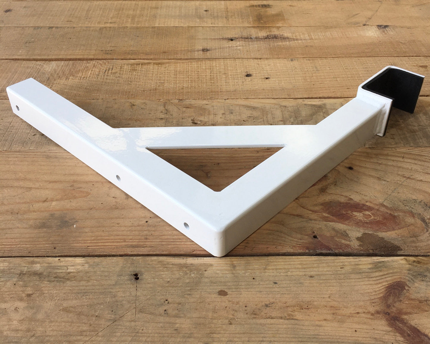 cycle wall hanger | white gallows + oak shelf