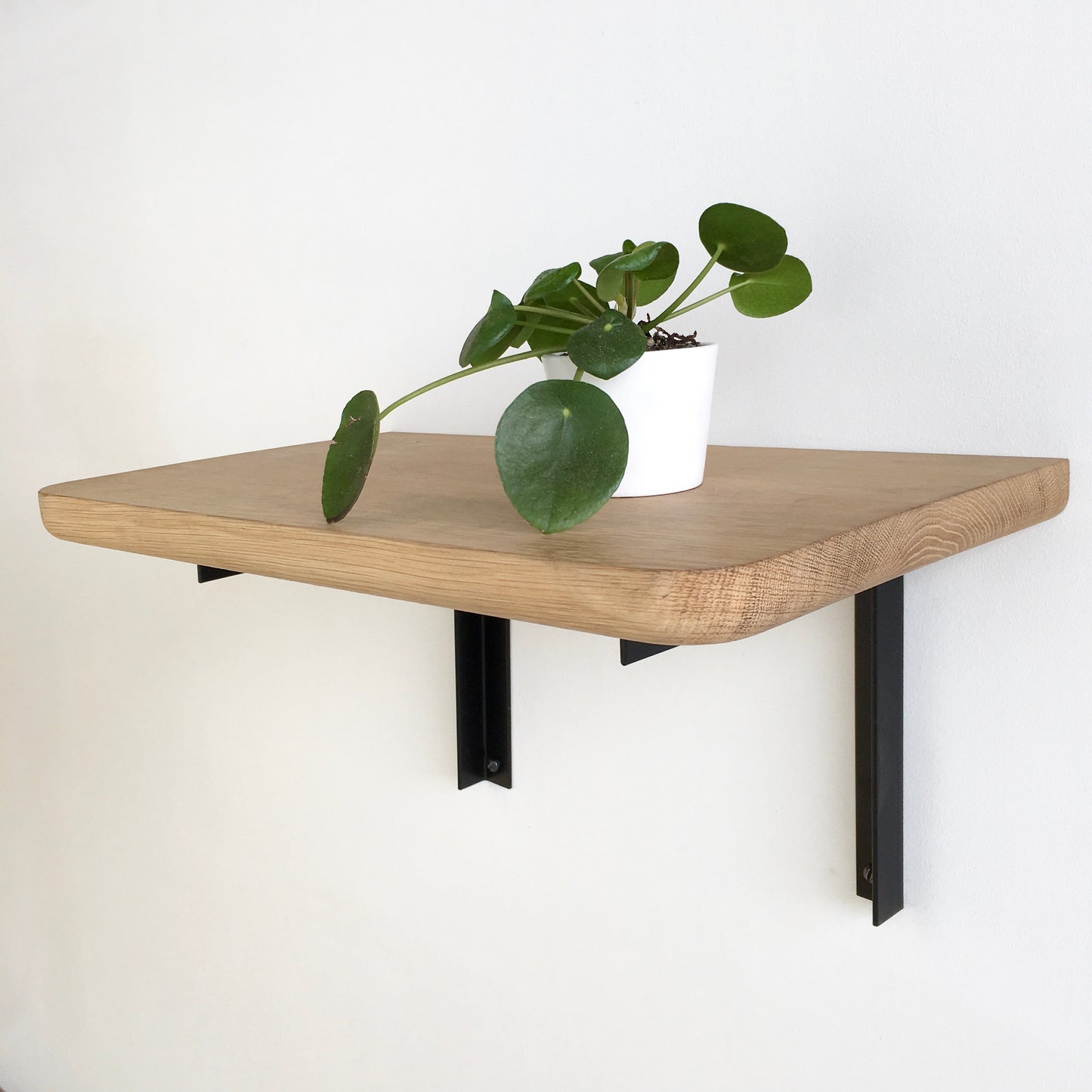 shelf assembly | industrial brackets + oak